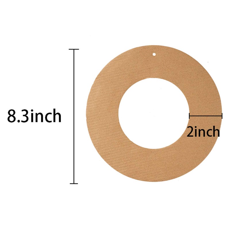 MixTeach 20 Pieces Hanging Wreaths Paper Round Christmas Ornaments with 20 Strings Ropes for Wedding DIY Craft Festival Halloween Decoration - Image 2